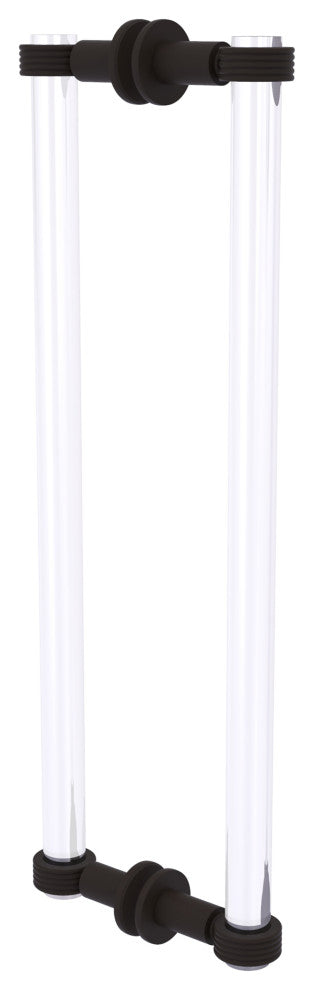 Clearview 18" Back to Back Groovy Accent Shower Door Pull, Oil Rubbed Bronze