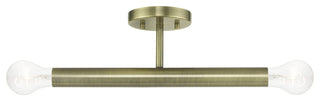 Copenhagen 2-Light Antique Brass Semi-Flush