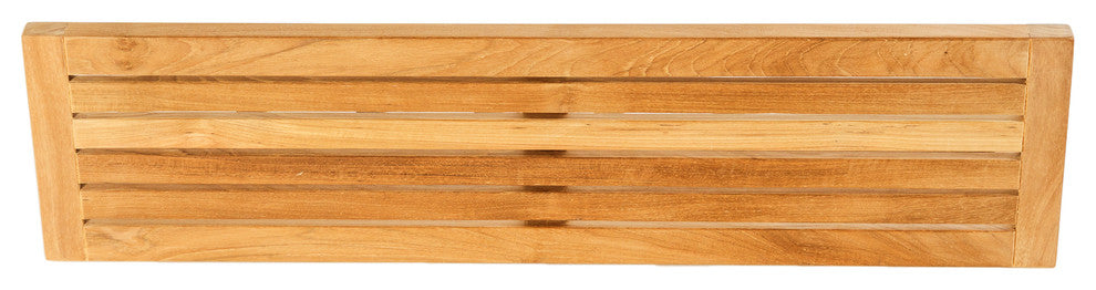 Teak Wall Shelf with 8 hooks
