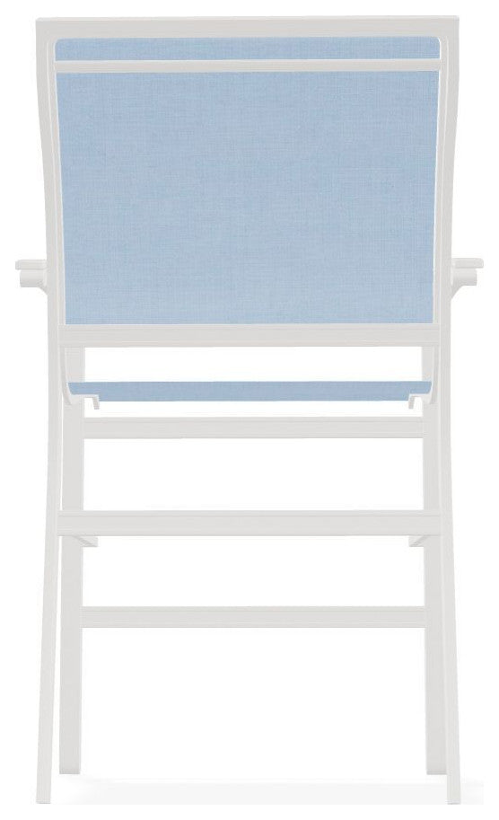 Bazza Sling Balcony Height Stackable Outdoor Stool, Sky/Snow