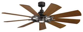 Kichler 300265AVI 65"Ceiling Fan, Anvil Iron Finish