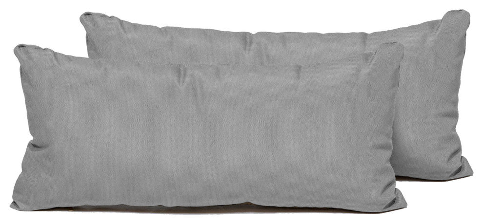 Rectangle Outdoor Patio Pillows, Gray