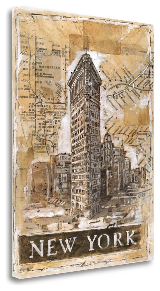 "New York" By Marta G. Wiley, Giclee Print on Gallery Wrap Canvas, Ready to Hang