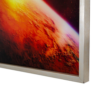 'Setting Sun', Photo Printed on Tempered Glass, Framed