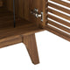 Sofa Side Table Display Stand, Wood, Brown Walnut, Modern, Lounge Hospitality