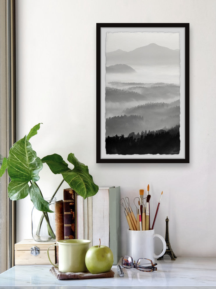 "Gray Days" Framed Painting Print, 12x18