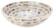 Mother of Pearl Seashell Vessel Sink Gold and White Cube Bands Inlay