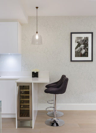 Holzer White Fern Wallpaper Sample