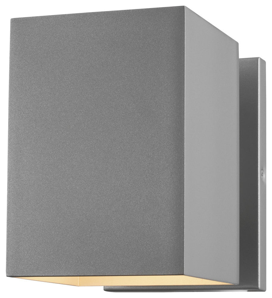 Pohl Small 1-Light Outdoor Wall Lantern, Painted Brushed Nickel