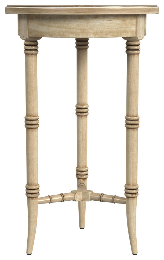 Isla Olive Ash Burl Accent Table, Beige