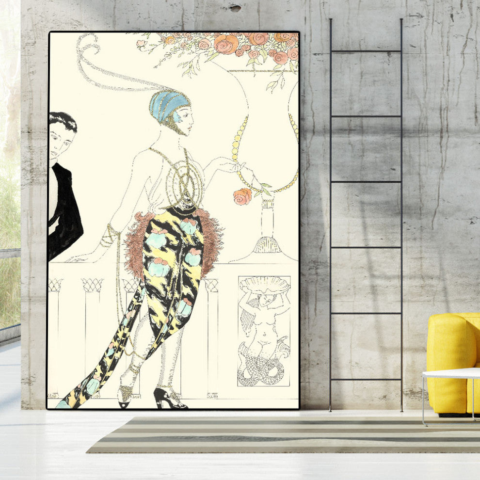 "Arte Deco Fashion II" Fine Art Giant Canvas Print, 48"x72"