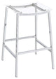 Pemberly Row Metal Acrylic Backless Bar Stools Clear and Chrome