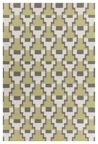 Avon Contemporary Area Rug, Green and Gray, 5'x7'6"