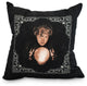 All Seeing Psychic 18" Cream Halloween Print Decorative Throw Pillow