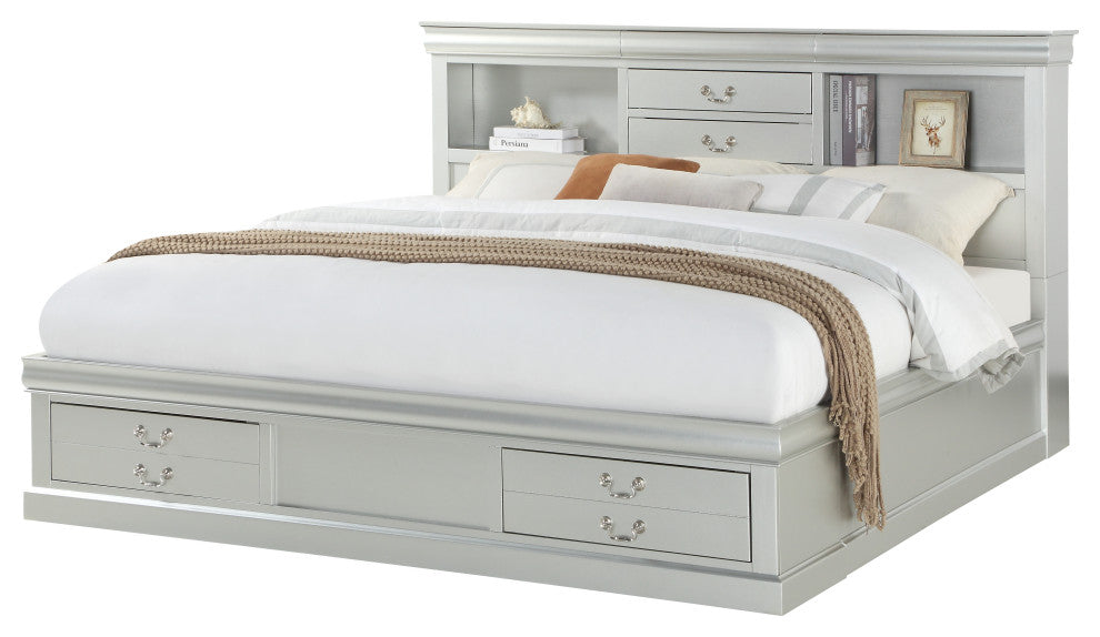 ACME Louis Philippe III Bed With Storage, Queen