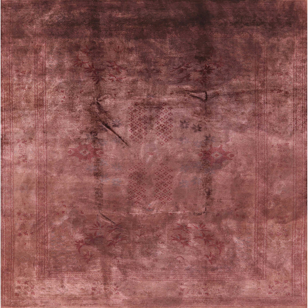 Ahgly Company Indoor Square Mid-Century Modern Area Rugs, 4' Square