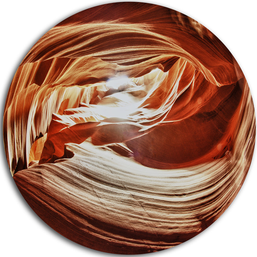 Antelope Canyon Arch, Landscape Photo Round Wall Art, 11"
