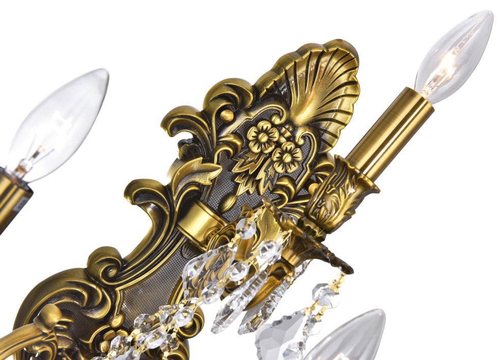 CWI Lighting 2039W18GB-4 Brass 4 Light Wall Sconce With French Gold Finish