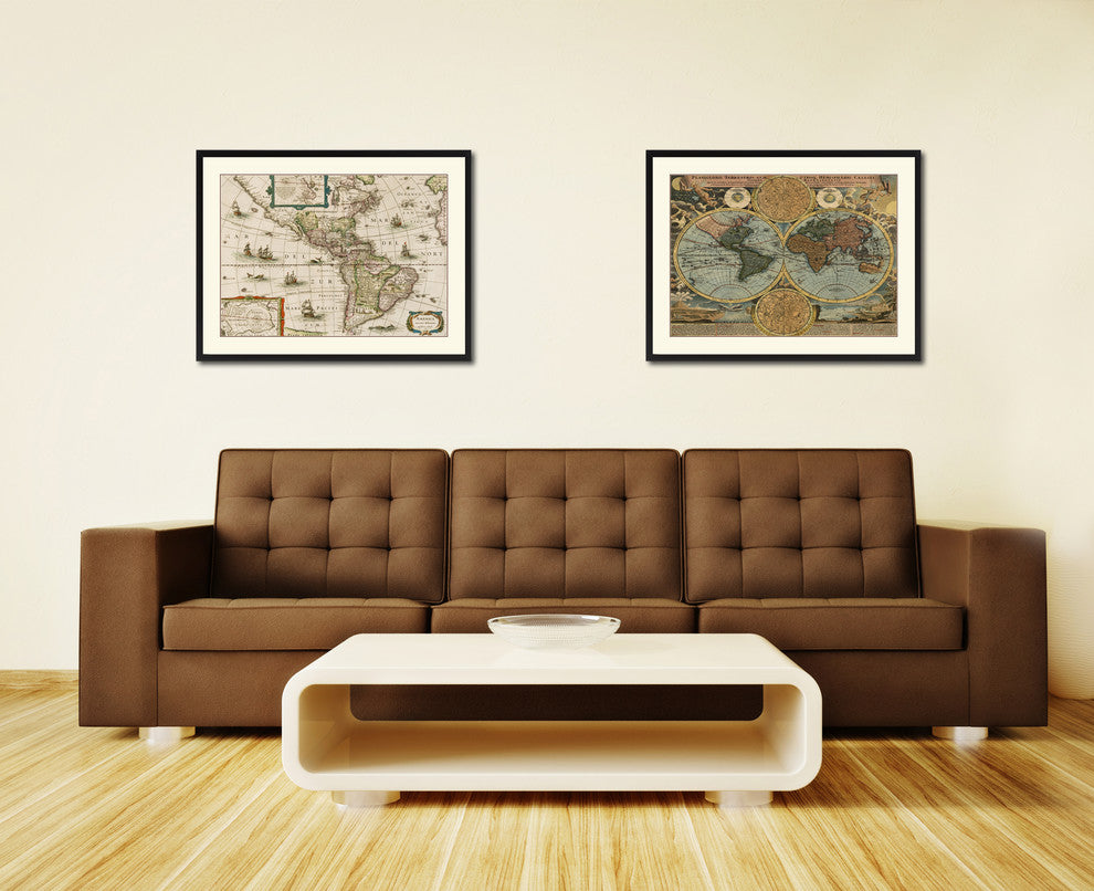 America Vintage Antique Map Wall Art, 28"x37"