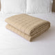 Linen and Cotton Diamond Quilt, Natural, Twin