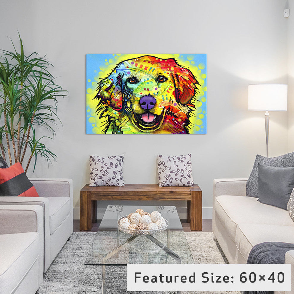 "Golden Retriever" Wrapped Canvas Art Print, 18x12x1.5