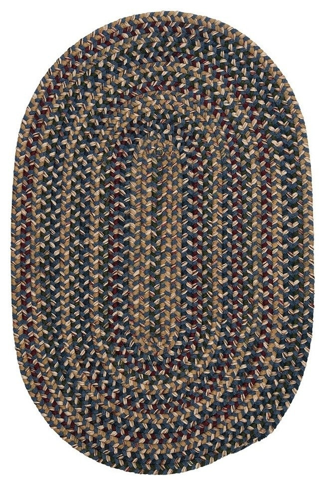 Colonial Mills Twilight TL50 Federal Blue Traditional Area Rug, Oval 2'x12'