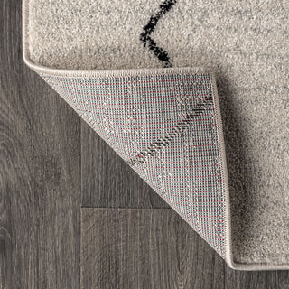 Alia Moroccan Beni Souk Area Rug, Cream/Black, 4 X 6