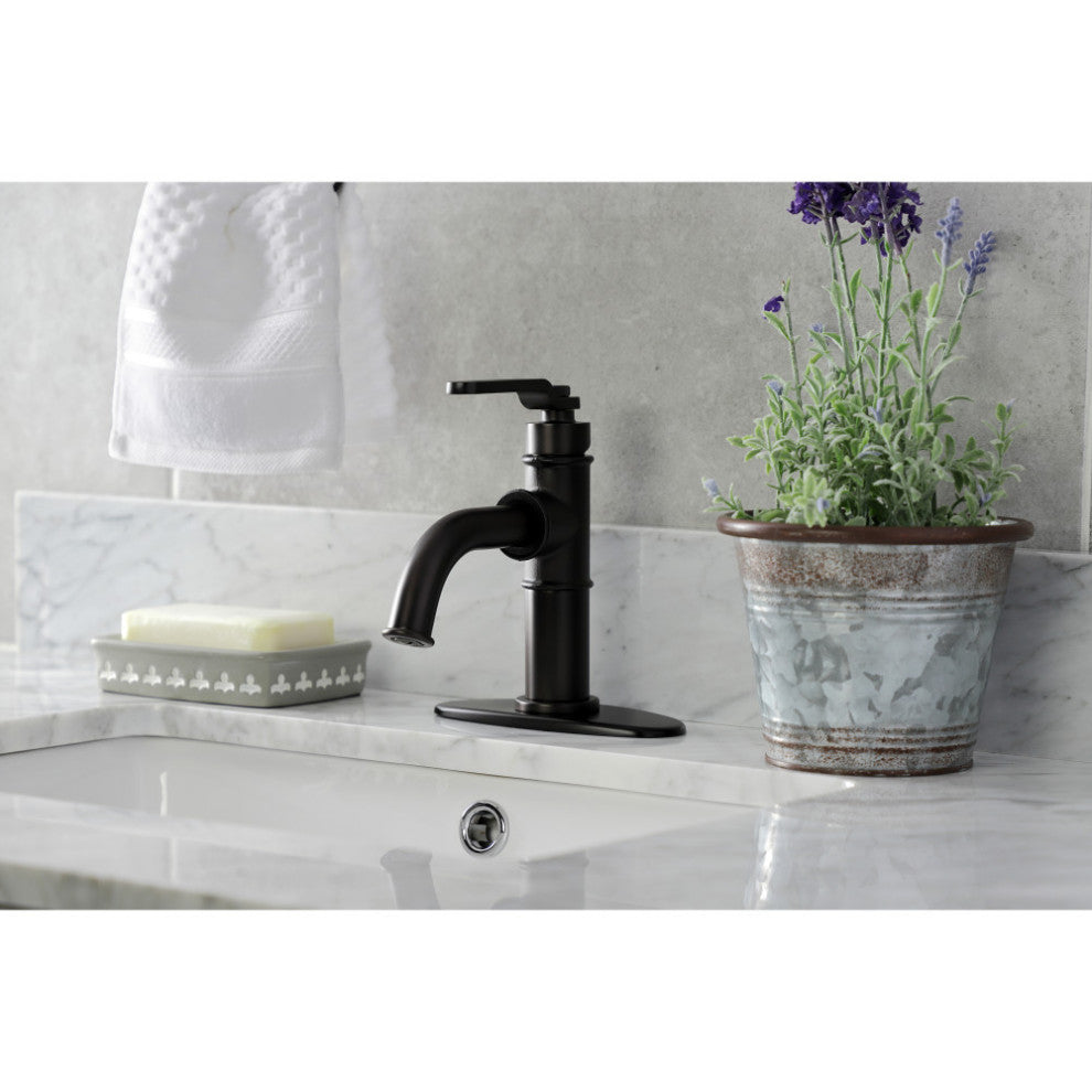 KSD2825KL Single-Handle Bathroom Faucet With Push Pop-Up, Oil Rubbed Bronze