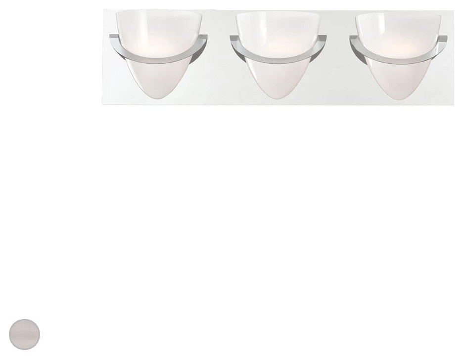 Eurofase Forma 3-Light Bathroom Vanity Light, Chrome
