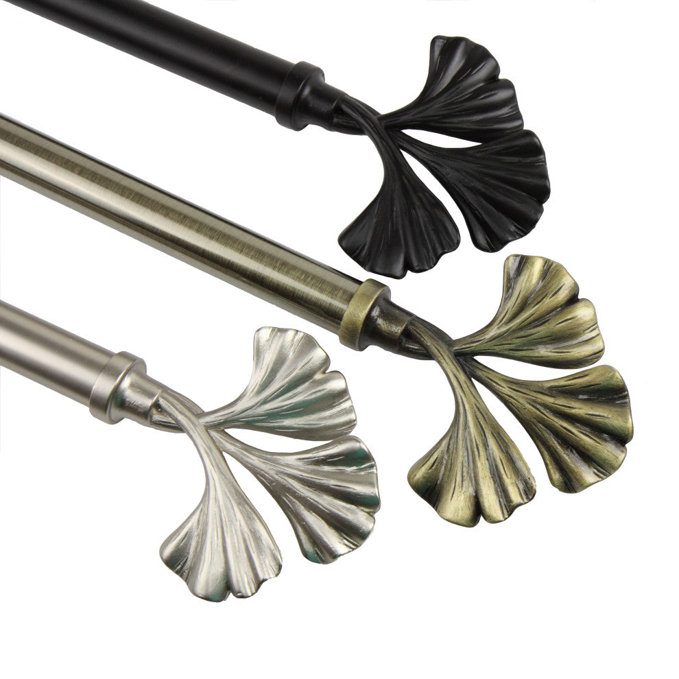 Florence 13/16" dia. Curtain Rod, Black, 18-28"