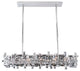 Vermeer 14x8in 8 Lt Modern Island Light by Allegri, Brushed  Champagne Gold, Fir