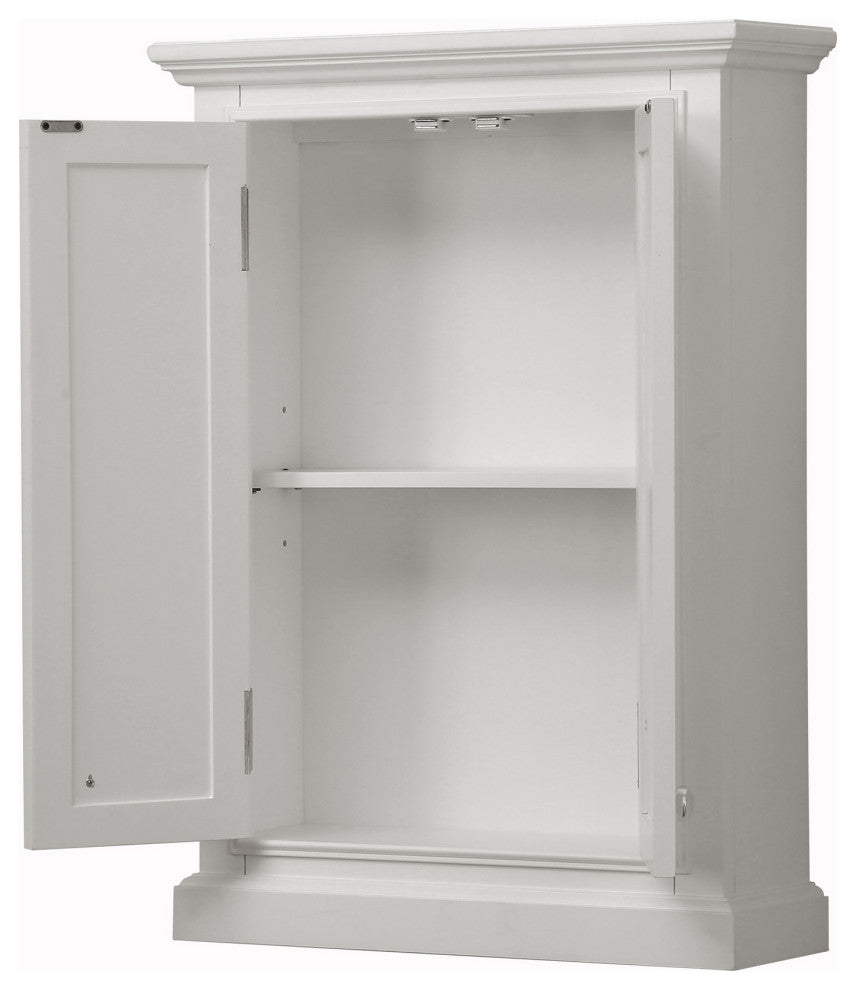 Derby 33 In. H x 24 In. W Bath Storage Wall Cabinet, Pure White