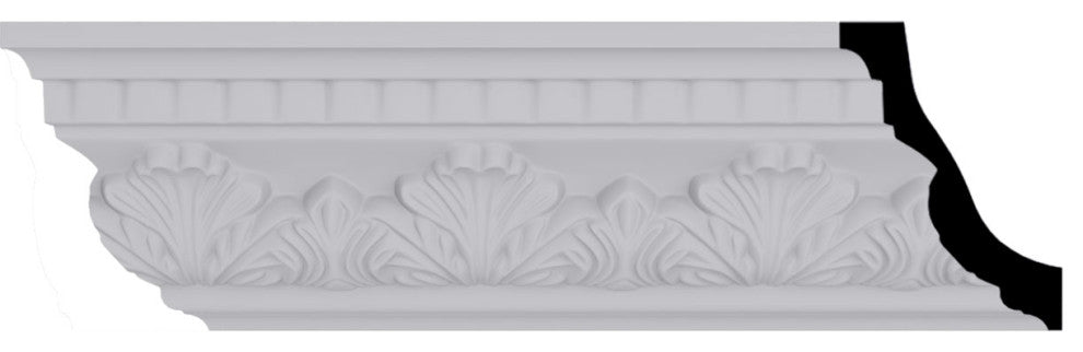 4 1/2"H x 3 1/4"P x 5 1/2"F x 94 1/2"L Devon Crown Moulding