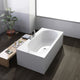 ADM Rectangular Freestanding Bathtub, Matte White, 70.8"