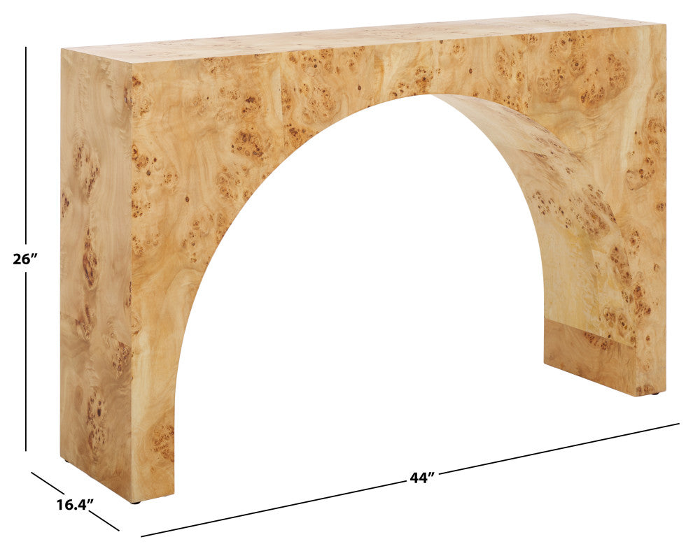 Safavieh Couture Katelynn Burled Mappa Console Table, Natural
