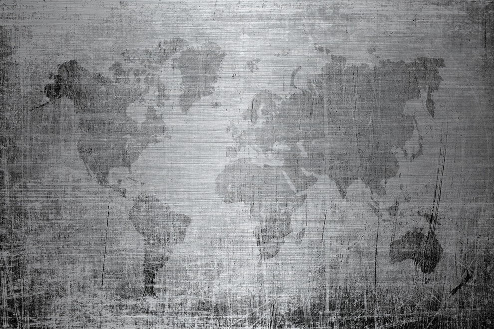 "Latitude" Print on Brushed Aluminum, 60"x40"