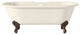 Cheviot Products Regal Cast Iron Bathtub With Faucet Holes and Shaughnessy