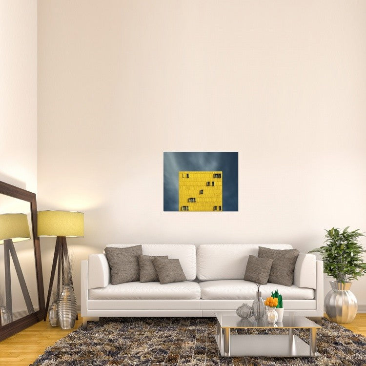 "Yellow And Blue" Stretched Canvas Giclee by Vladi Garcia, 35x28"