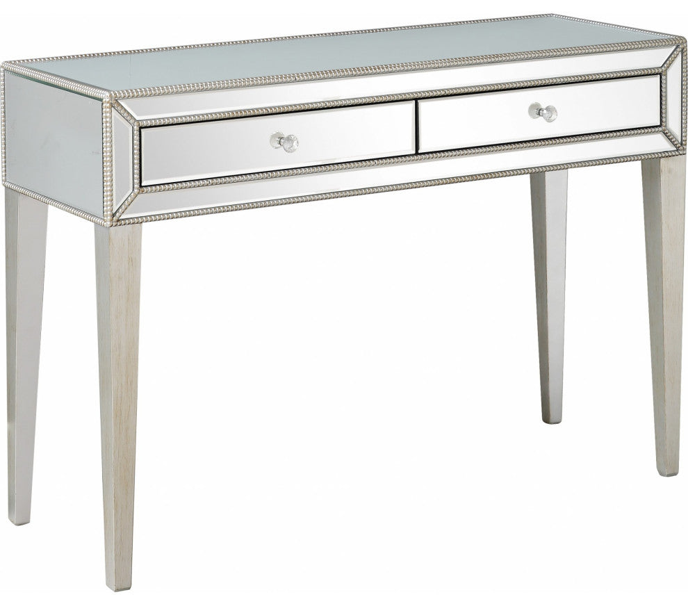 Silver Beaded Console Table
