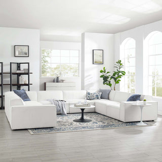 Modular Sectional Sofa Set, White, Fabric, Modern, Lounge Hotel Hospitality