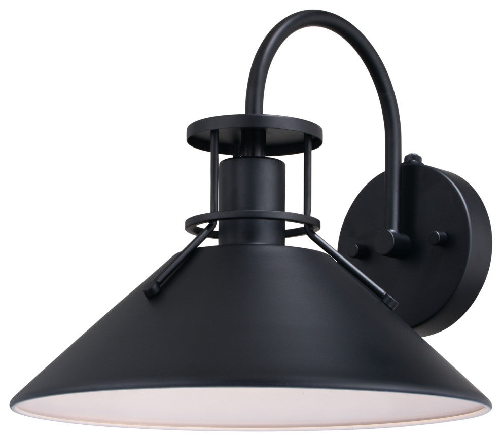 Vaxcel Lighting T0748 Canton 11" Tall Outdoor Wall Sconce - Matte Black / White