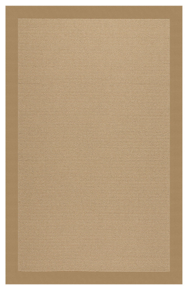Zoe-Sisal Machine Tufted Rectangle Rug, Light Gold, 8''x10''