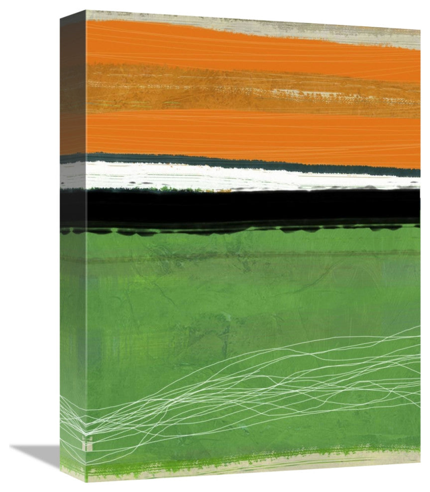 "Orange And Green Abstract 1" Fine Art Print
