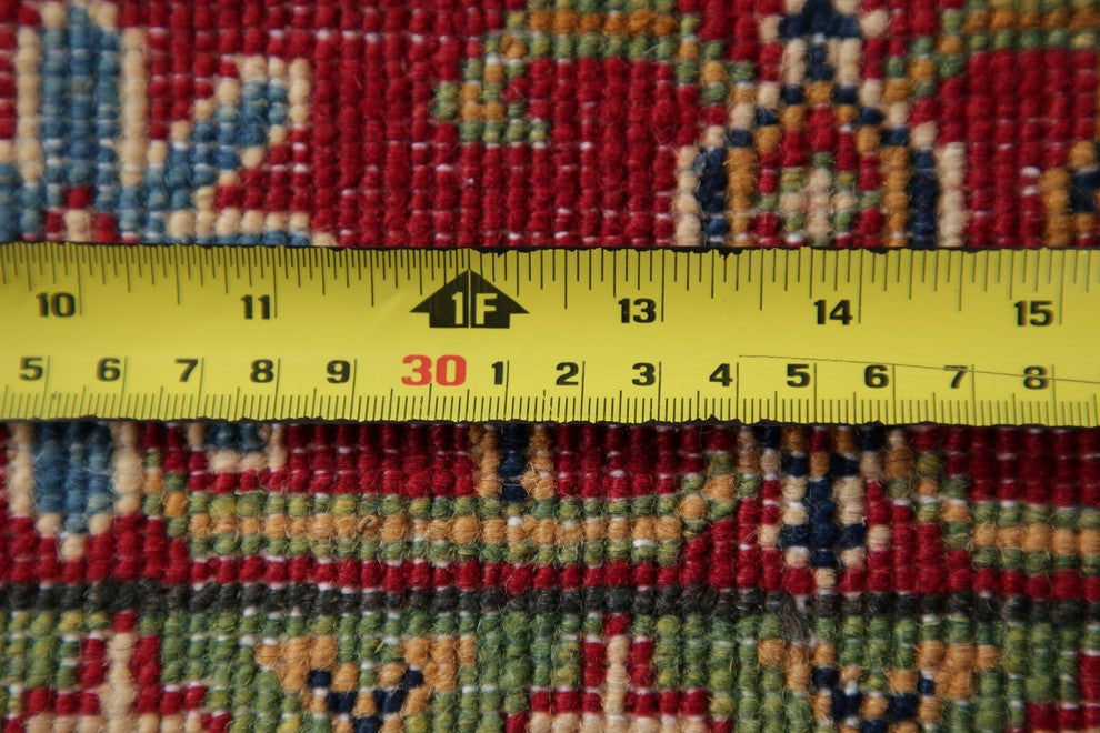 Traditional Hand-Knotted Oriental Pakistani Kazak Area Rug, Beige, 4'0"X2'8"