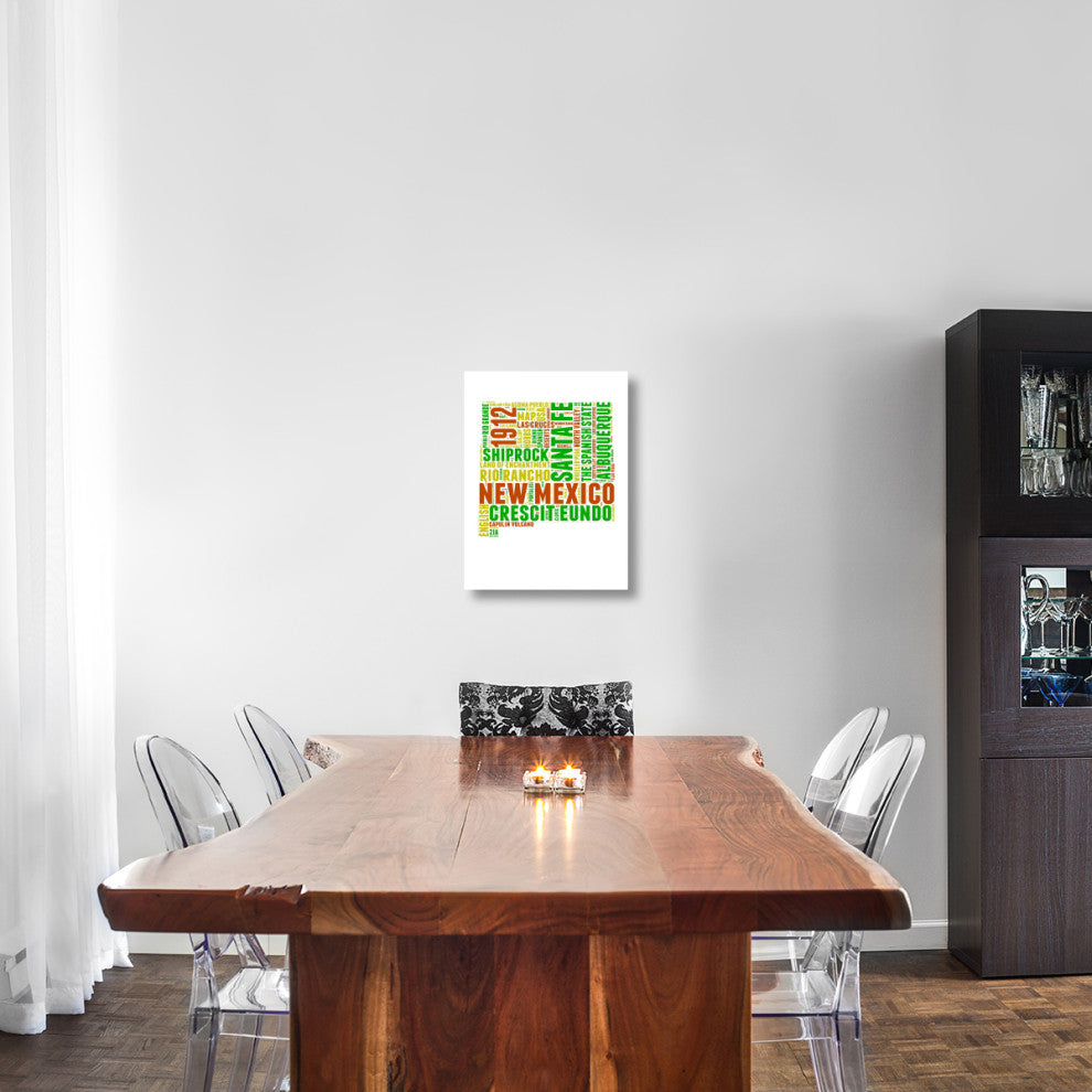 "New Mexico Word Cloud Map" Fine Art Print