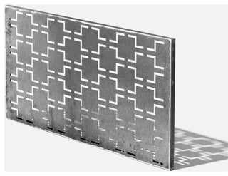 Alta Corten Steel Decorative Screen Panel, Quadra