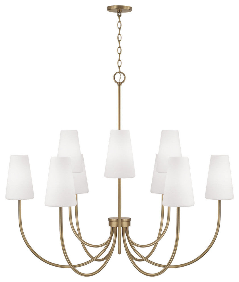 Capital Lighting 455291-550 Averitt 9 Light 46"W Chandelier - Aged Brass