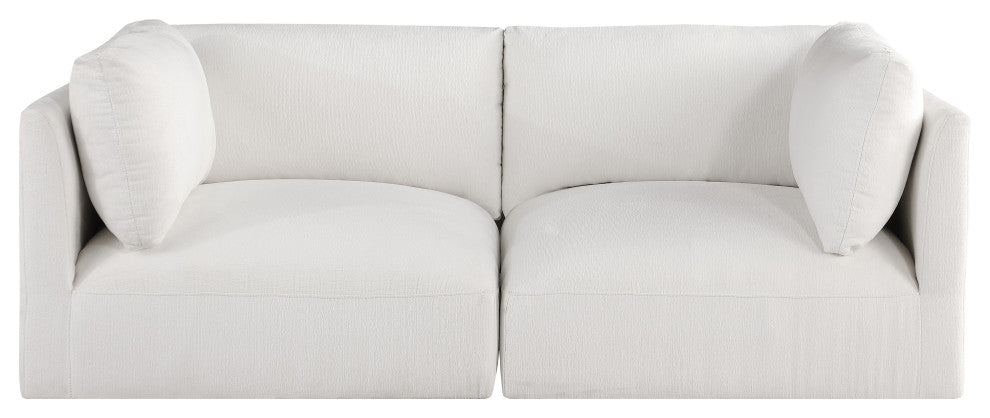 Ease Fabric Upholstered Modular Sofa, Cream