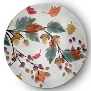 Colorful Leaves Cabin & Lodge Chenille Area Rug