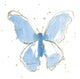 "Gilded Butterflies II" Digital Paper Print by Shirley Novak, 42"x42"